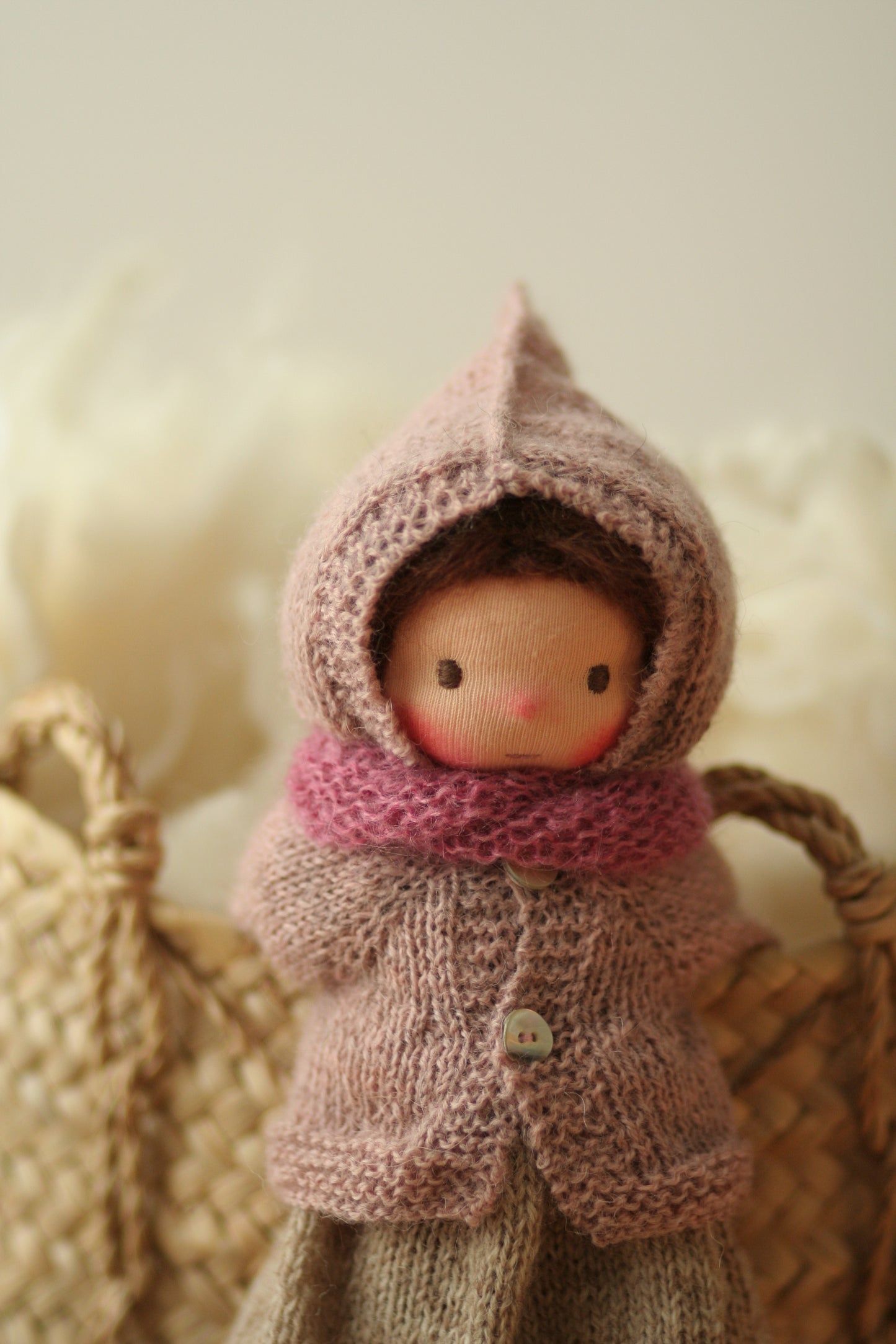 Gladys -  Peperuda knitted doll, Waldorf doll, art doll, soft doll, handmade doll, puppen