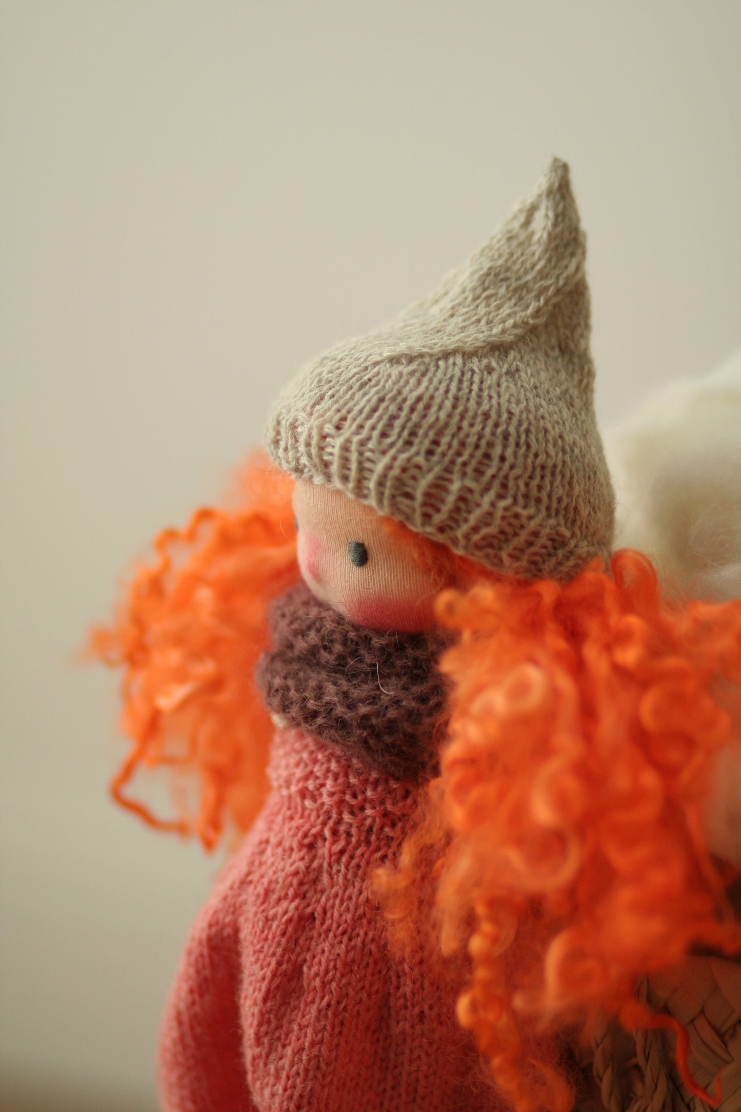 Monika -  Peperuda knitted doll, Waldorf doll, art doll, soft doll, handmade doll, puppen