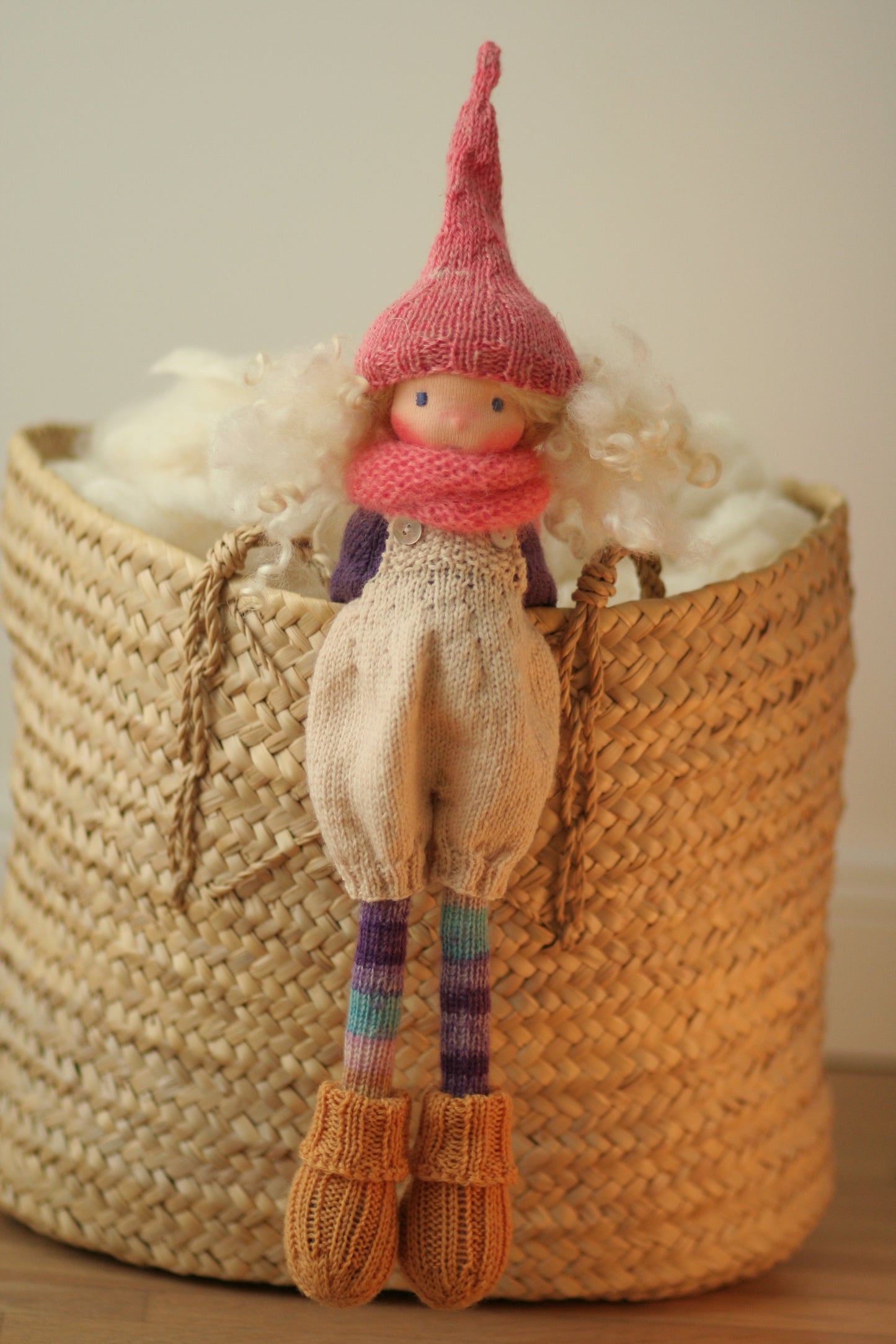 Megan  -  Peperuda knitted doll, Waldorf doll, art doll, soft doll, handmade doll, puppen