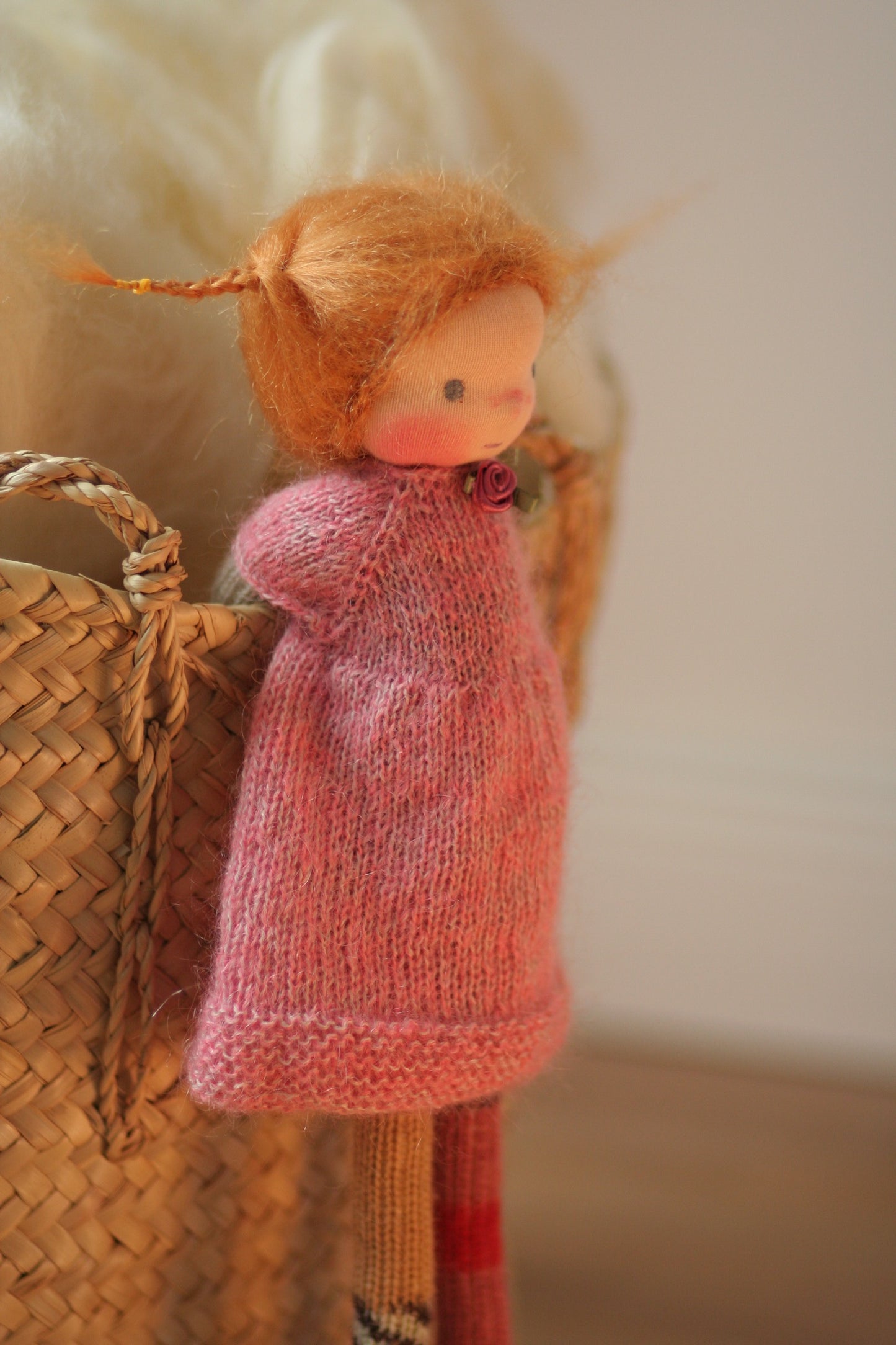 Hannah - Peperuda knitted doll, Waldorf doll, art doll, soft doll, handmade doll, puppen