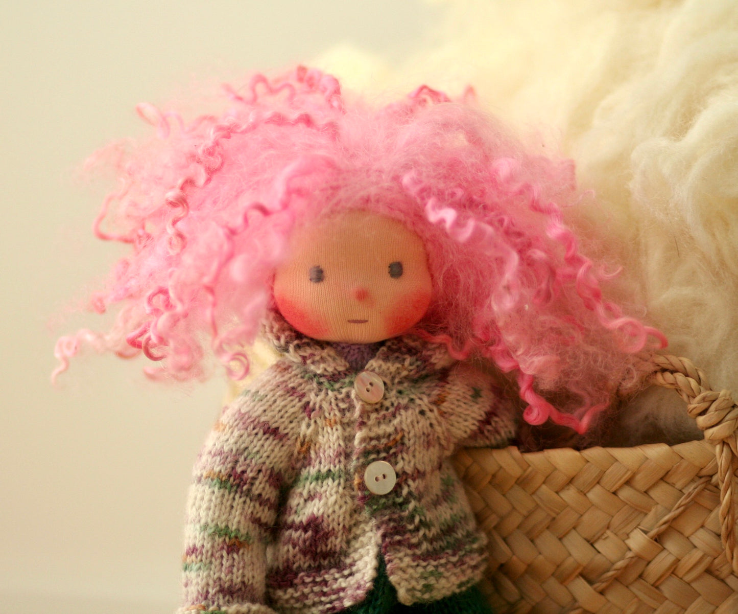 Reserved for Ira!!! Maya - Peperuda knitted doll, Waldorf doll, art doll, soft doll, handmade doll, puppen