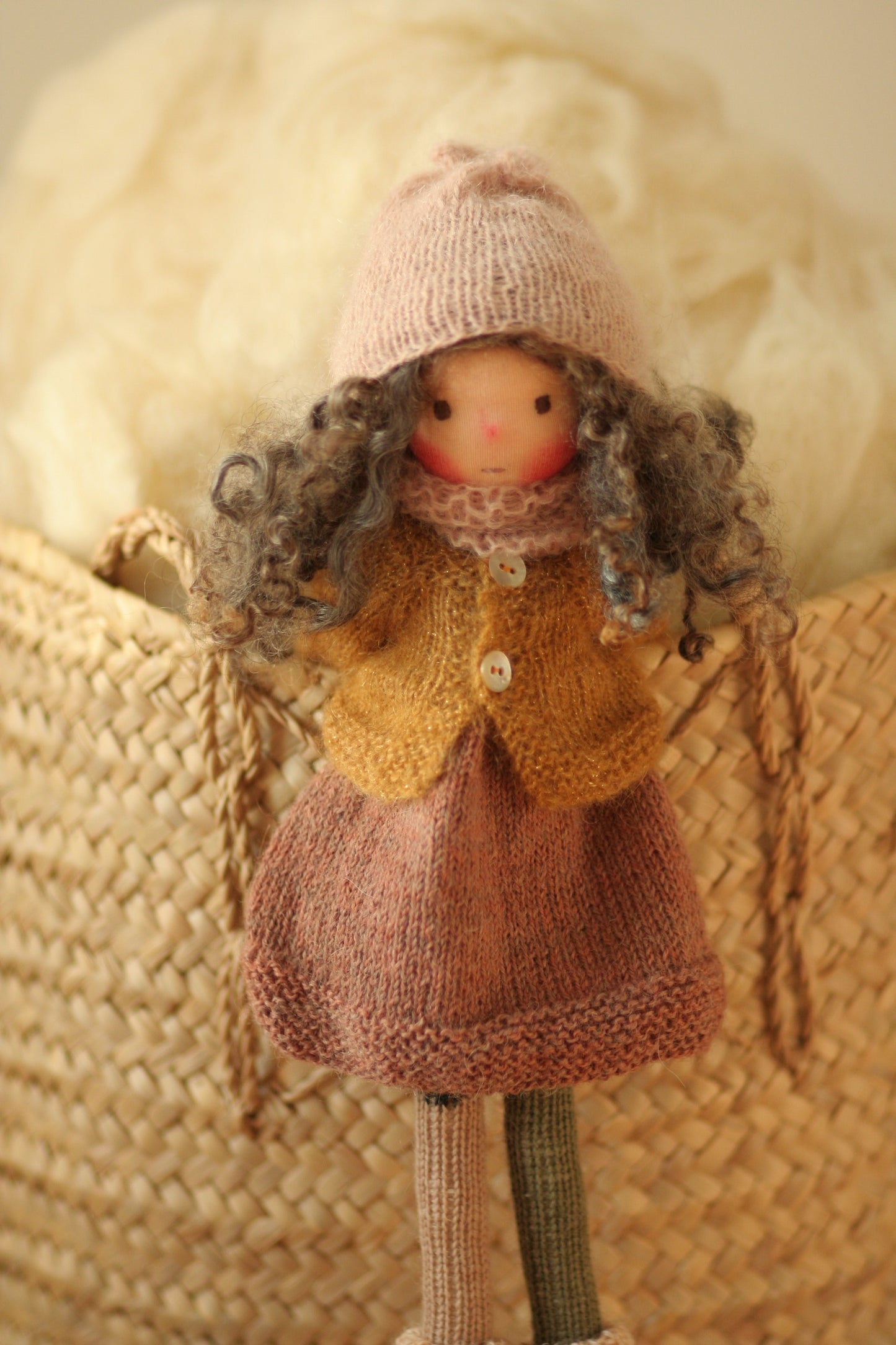 Serenity - Peperuda knitted doll, Waldorf doll, art doll, soft doll, handmade doll