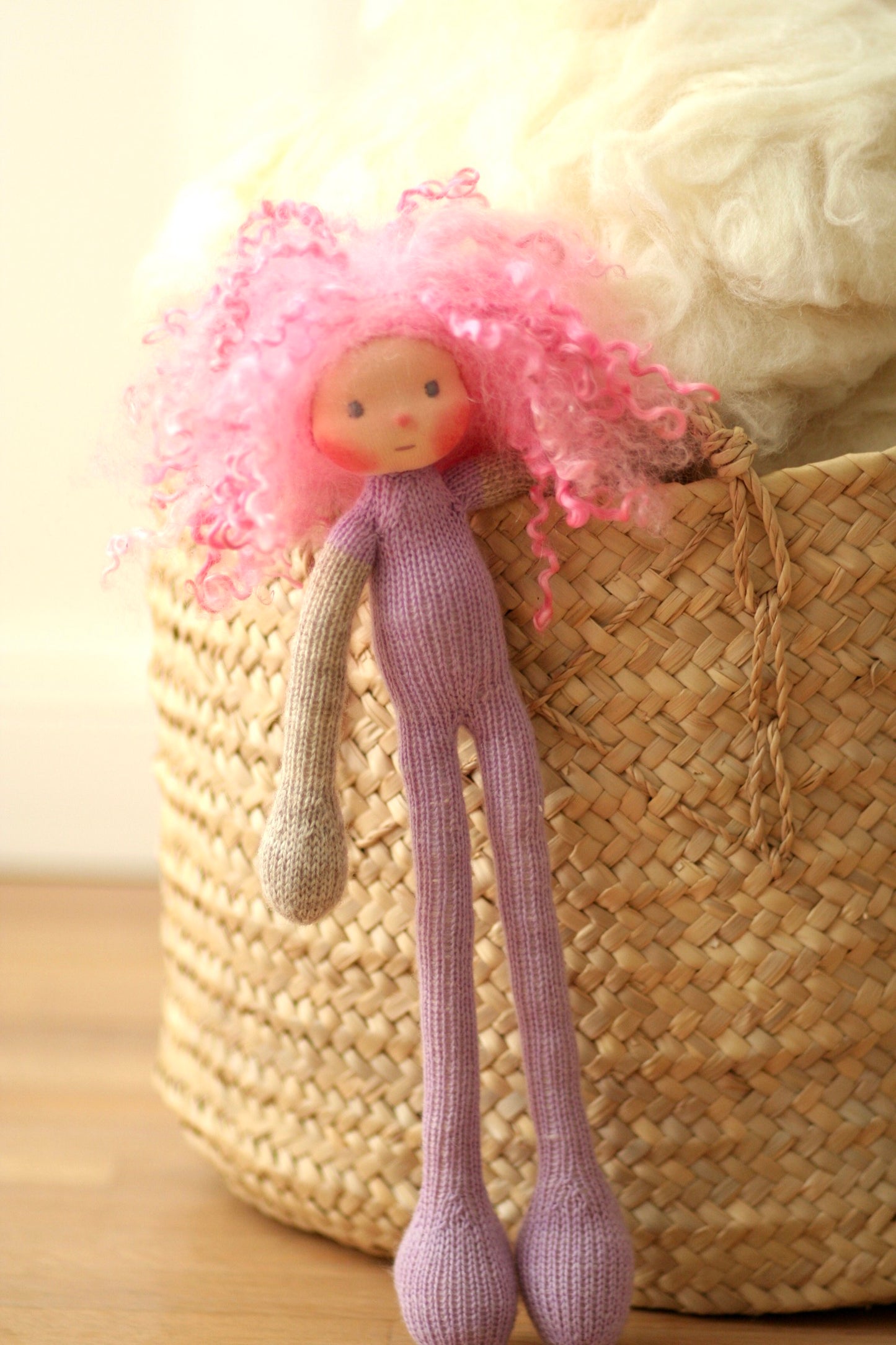 Reserved for Ira!!! Maya - Peperuda knitted doll, Waldorf doll, art doll, soft doll, handmade doll, puppen