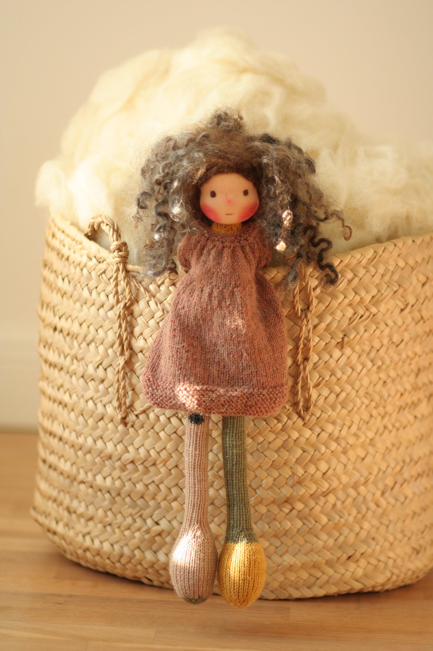 Serenity - Peperuda knitted doll, Waldorf doll, art doll, soft doll, handmade doll